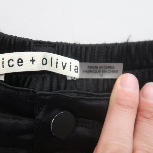 Alice + Olivia Joette Satin Cargo Pants Size 12 petite - Picture 6 of 14